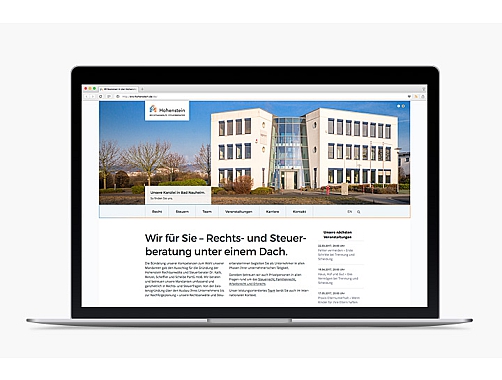 Website, Desktop-Version